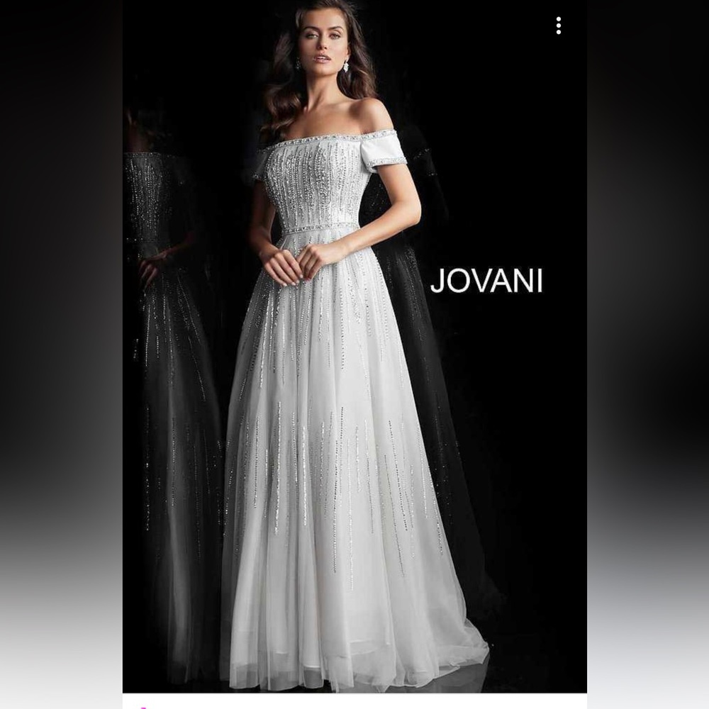 Jovani Luxury Silver Long dress. Size 10